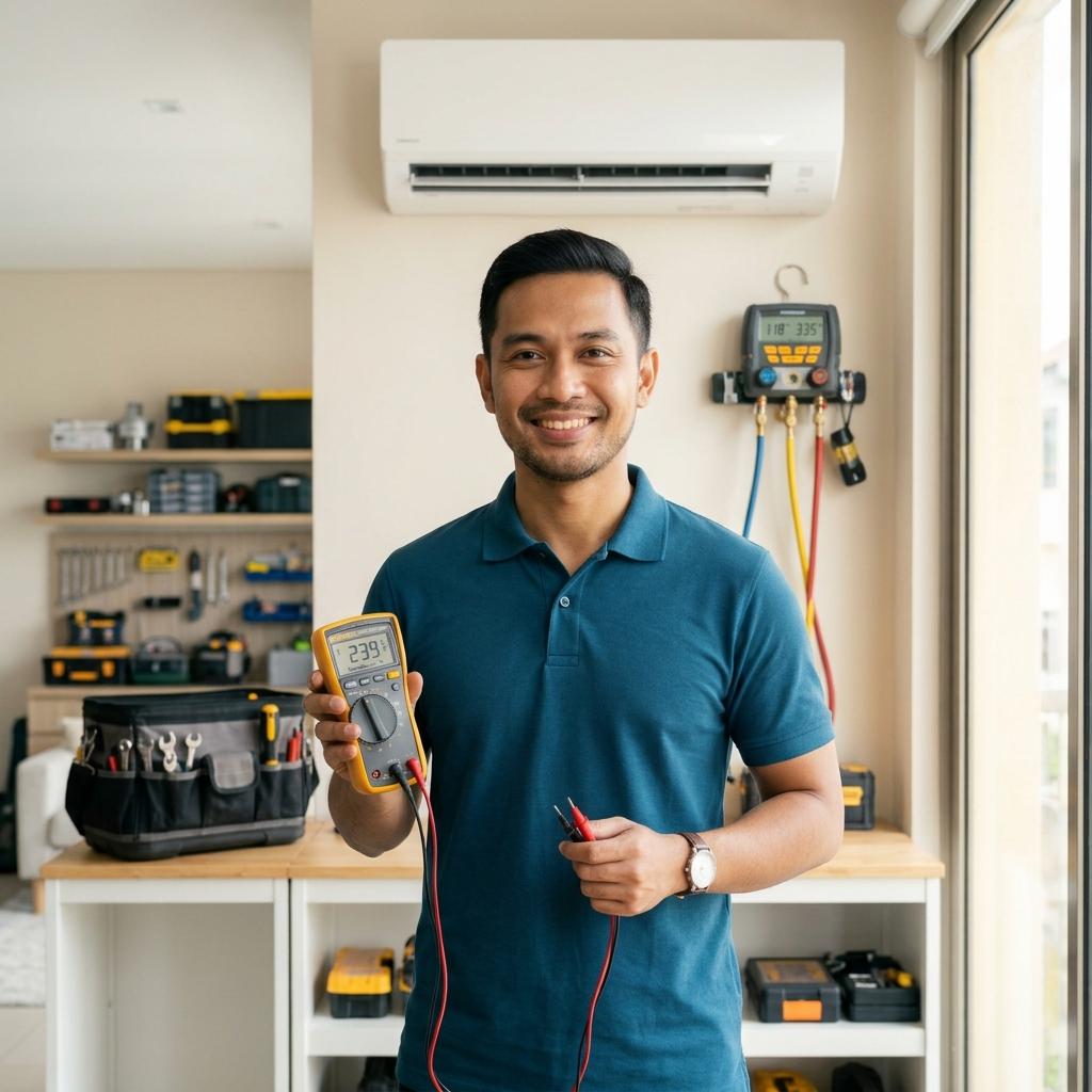 Mr Amir, Founder and Lead Aircond Specialist at Geng Aircond Enterprise
